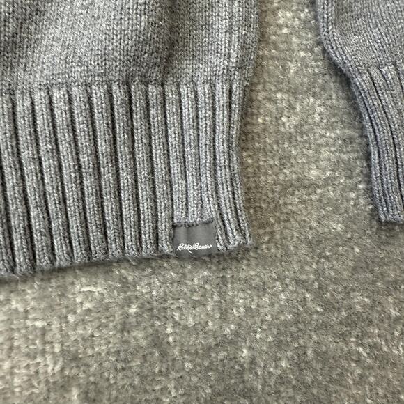 Eddie Bauer Sweater Mens XL Tall Half Zip Pullover Stripe Knit Casual - Picture 4 of 8